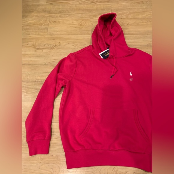 Polo Ralph Lauren Men’s Signature Pony Fleece Pullover Hoodie Pink NWT L - XL - Picture 3 of 4